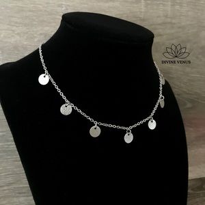 Sequin Stainless Steel Choker Necklace